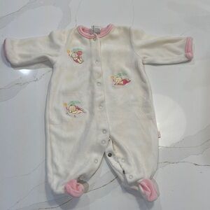 Crème de la Crème Velour Footie Pajama